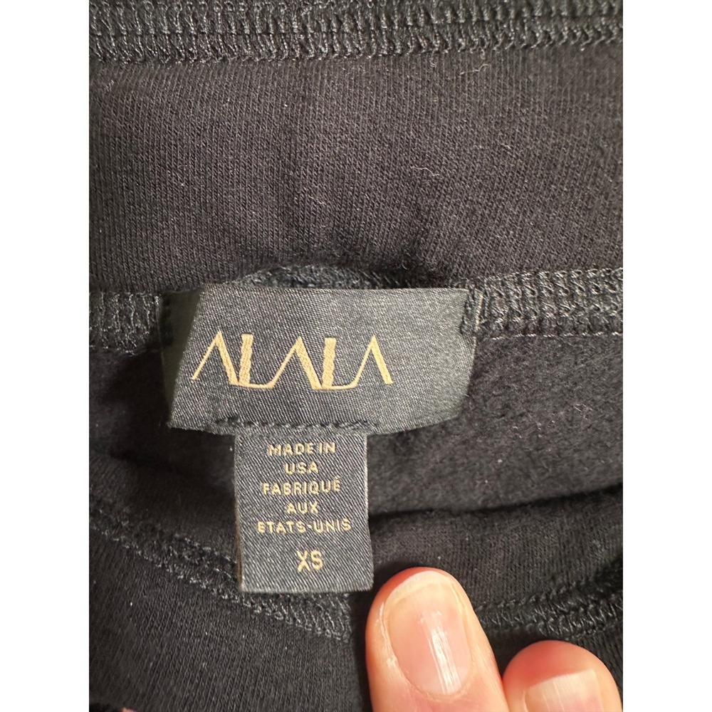 ALALA Black Mesh Detail Jogger Sweatpants Athletic Athleisure Women's XS - Picture 2 of 5